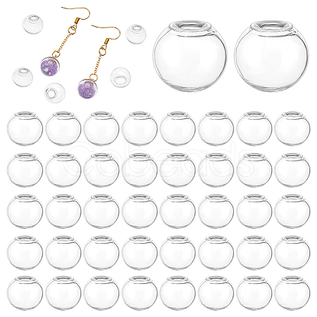 200Pcs Round Mechanized Blown Glass Globe Ball Bottles LAMP-PH0001-29-1