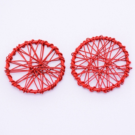 Wrapped Wire Iron Pendants IFIN-WH0053-41A-02-1