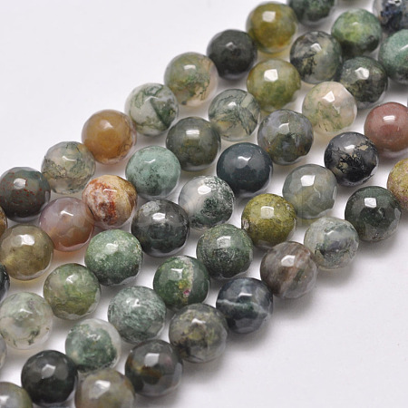 Natural Indian Agate Beads Strands X-G-F349-02-8mm-1