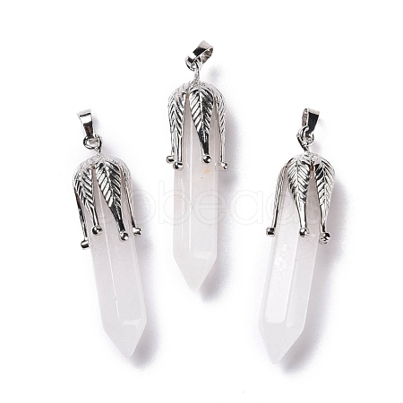 Natural Quartz Crystal Big Pointed Pendants G-E059-03AS-09-1