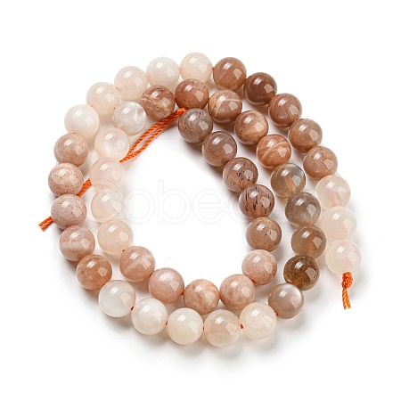 Natural Multi-Moonstone Beads Strands G-P503-8MM-04-1