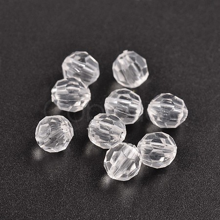 Round Transparent Acrylic Beads X-DB8mmC01-A-1