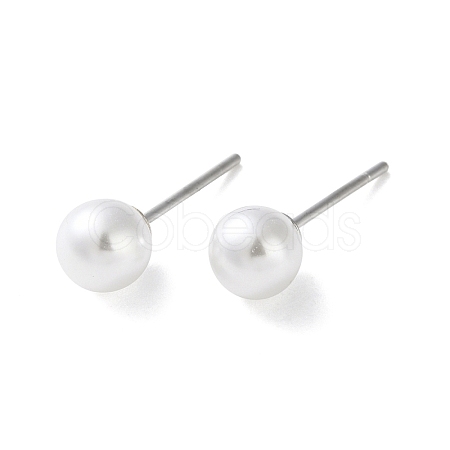 Imitation Pearl Stud Earrings EJEW-P296-21A-P-1