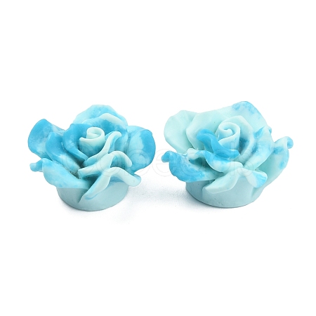 Smudged Color Frosted Resin Cabochons RESI-TAC0018-13D-1