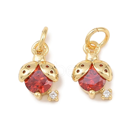 Brass Micro Pave Cubic Zirconia Pendants KK-G544-09G-01-1