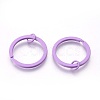 Spray Painted Iron Split Key Rings IFIN-L038-04-FF-1