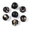 Handmade Gold & Silver Foil Glass Beads FOIL-N030-03A-01A-1
