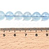 Natural Aquamarine Beads Strands G-G344-A07-8mm-5