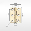 Brass Hinge CABI-PW0001-163-A01-2