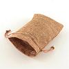 Polyester Imitation Burlap Packing Pouches Drawstring Bags ABAG-R004-18x13cm-03-3