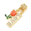 Brass Micro Pave Cubic Zirconia Pendants CU-CBAD306-13G-2
