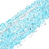 Spray Painted Transparent Glass Beads Strands GLAA-P060-01B-02-1
