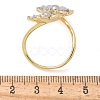 Brass Cuff Finger Rings for Women RJEW-B112-18GP-5