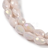 Opaque Solid Color Electroplate Glass Beads Strands EGLA-N013-P6mm-B08-3