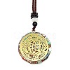 Orgonite Chakra Natural & Synthetic Mixed Stone Pendant Necklaces PZ4674-05-1