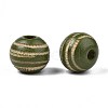 Painted Natural Wood Beads WOOD-T021-54A-04-4