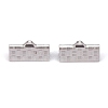 Tarnish Resistant 304 Stainless Steel Ribbon Crimp Ends STAS-P249-27C-P-1