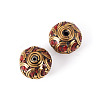 2Pcs Handmade Tibetan Style Beads KK-TA0008-43-3