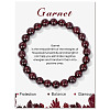 Synthetic Garnet Beaded Stretch Bracelets PW-WG7FE75-06-1-1