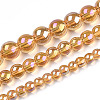 Electroplate Transparent Glass Beads Strands GLAA-T032-T4mm-AB08-4