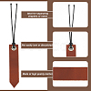 6Pcs 6 Styles Leather Bookmarks AJEW-FG0003-78-4