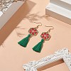 Glass Seed Braided Hexagon Dangle Earrings EJEW-MZ00052-03-2