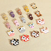 18Pcs 18 Styles Cow/Cattle Food Grade Silicone Focal Beads SIL-CA0002-86-6