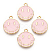 Light Gold Tone Alloy Enamel Pendants ENAM-N056-197B-3