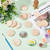 Undyed Wood Cabochons WOOD-WH0026-06A-5