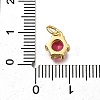 Brass Pave Cubic Zirconia Pendants KK-V002-23G-02-3