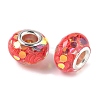 Transparent Resin Rondelle European Beads RESI-S023-19-2
