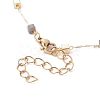 Handmade Brass Cube Beaded Link Chain Bracelet Making AJEW-JB01150-40-3