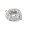 Brass Micro Pave Cubic Zirconia Letter Links KK-I717-04O-P-2
