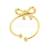 Ion Plating(IP) 304 Stainless Steel Open Cuff Rings for Women RJEW-S409-01G-02-3