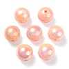 UV Plating Rainbow Iridescent Acrylic Beads PACR-E001-04C-2
