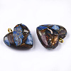 Assembled Bronzite and Imperial Jasper Pendants X-G-T111-04G-3