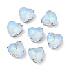 Mocha Fluorescent(MI) Heart Sew on Rhinestone GGLA-C001-01A-P02-1