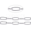 Tarnish Resistant 304 Stainless Steel Paperclip Chains CHS-F010-01B-P-01-1