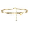 Heart Brass with Crystal Rhinestone Anklets FS-WGC43DA-15-1