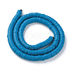 Flat Round Handmade Polymer Clay Beads CLAY-R067-6.0mm-44-2