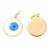 Brass Enamel Pendants ZIRC-J025-71G-B-3