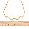 304 Stainless Steel Wavy Line Choker Slider Necklaces NJEW-Z106-01G-5