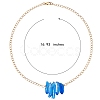 Irregular Natural Quartz Crystal Beads Pendant Necklace for Wonen NJEW-SW00009-7