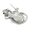 Christmas Theme Alloy Crystal Rhinestone Brooches JEWB-S022-02A-P-2