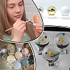5Pcs 5 Styles Glass Crystal Ball Holder AJEW-PH0006-59-5
