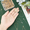 100Pcs 2 Color 304 Stainless Steel Wire Pendants STAS-BBC0001-05-3
