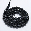Natural Black Spinel Beads Strands G-G213-6mm-36-2