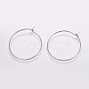 316 Surgical Stainless Steel Hoop Earrings Findings STAS-K146-039-30mm-1