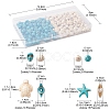 130Pcs 8 Styles Dyed Synthetic Turquoise Beads G-FS0005-69-6