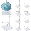 Stainless Steel Crystal Ball Display Holder with Square Clear Acrylic Bases AJEW-WH0695-152P-B-1
